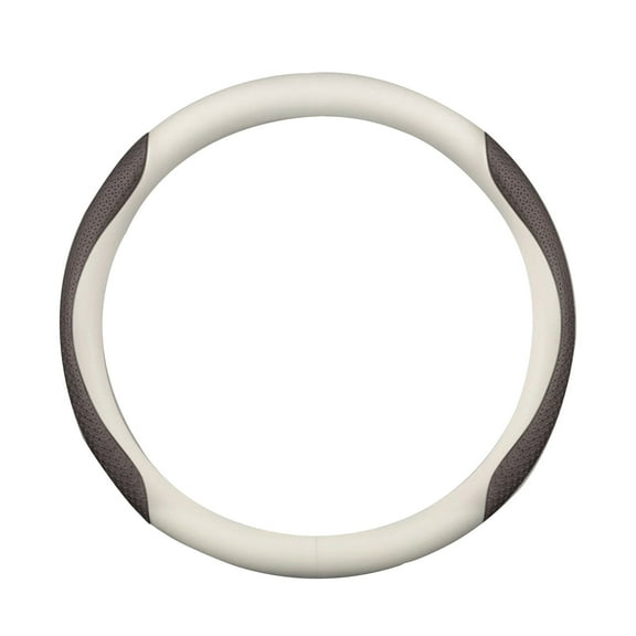 Car Steering Wheel Cover Steering Wheel Cover Protector Universal Car Accessories Suitable For Honda All Models-White leather[coffee]