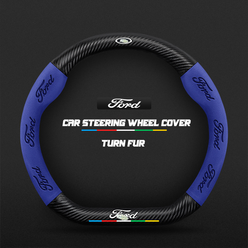 Car Steering Wheel Cover Turn Fur For Ford Focus Mk3 Mk2 Mk4