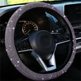 thumbnail image 1 of Car Steering Wheel Cover Universal Fit for 15 Inches Diameter, Bling Crystal Rhinestones Steering Wheel Protector for Women Anti-Slip Backing Elastic Easy Installation, Purple, 1 of 4