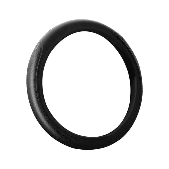 Car Steering Wheel Cover Universal Microfiber PU Leather Elastic 15 Inch Stitching Color Anti Steering Wheel Protector Car Interior Protection Accessories For Men Women Black