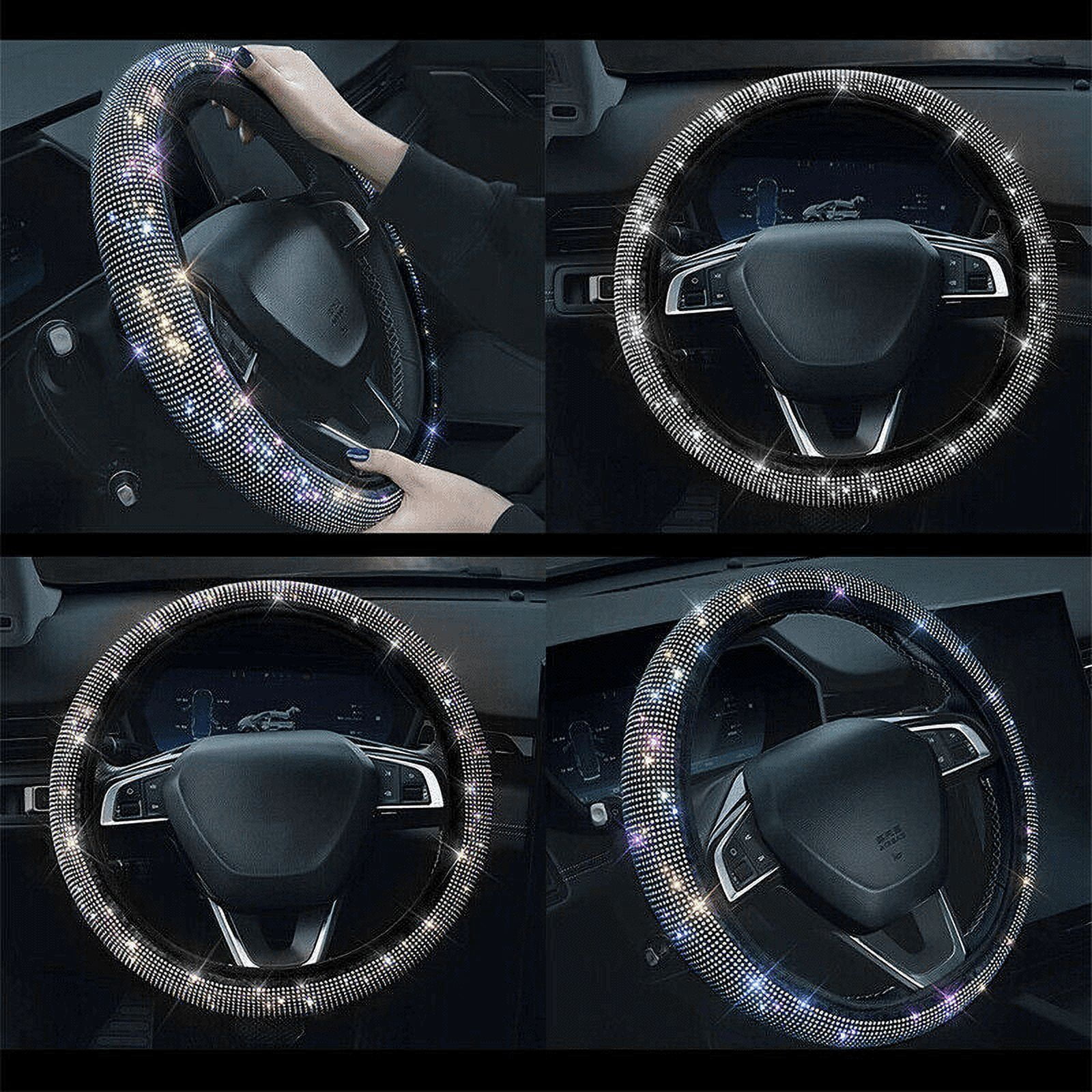 Universal Car Steering Wheel Cover, Heavy-Duty, Leather, 37-38 cm / 15  Inches, Non-Slip Steering Wheel Protector.