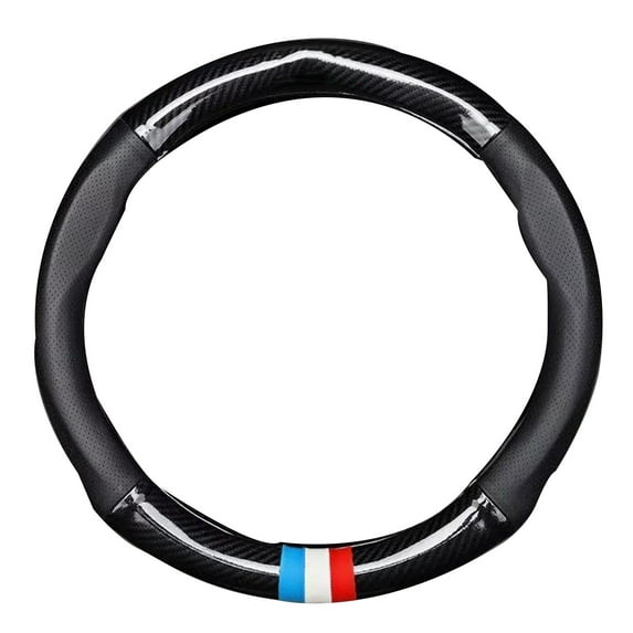 Car Steering Wheel Cover Wheel Cover Protector, Anti-Slip Breathable Full Surround Universal Car Accessory For Honda Crider Accord CR-V Civic Vezel Fit Envix HR-V City -Three color black(With hole)