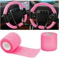 thumbnail image 1 of Car Steering Wheel Cover Wrap Tape, 2PCS Non-Slip Sweat-Absorbent Steering Wheel Protective Strap Bandage, Breathable Vehicle Interior Accessories, Universal for SUV RV Truck, 1 of 6