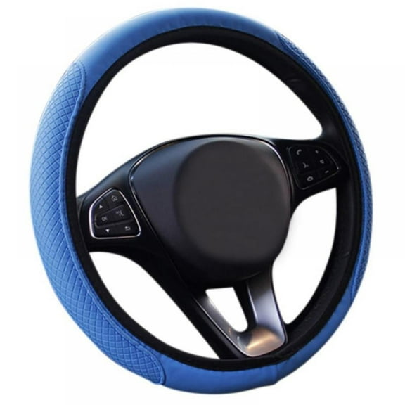 Car Steering Wheel Cover with Durable PU Leather,Universal 15" for Car Truck SUV,Anti Slip Auto Steering Wheel Covers for Men Women