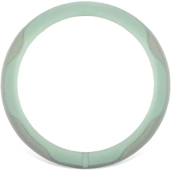 Car Steering Wheel Cover with Ice Silk, Universal 15 Inch Automotive Microfiber Breathable Leather, Anti-Slip, Warm in Winter and Cool in Summer