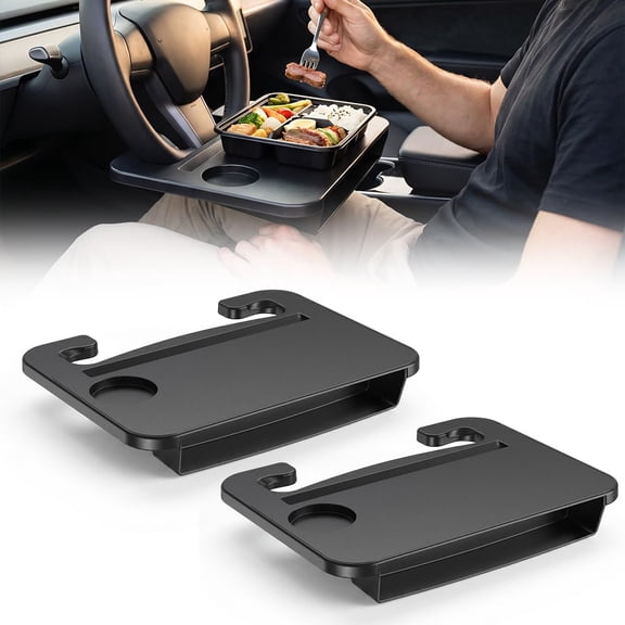 Car Steering Wheel Desk for Laptop,Multipurpose Travel Car Accessories, Car Seat Stand Trays for Eating, Steering Wheel Overhead Table Console