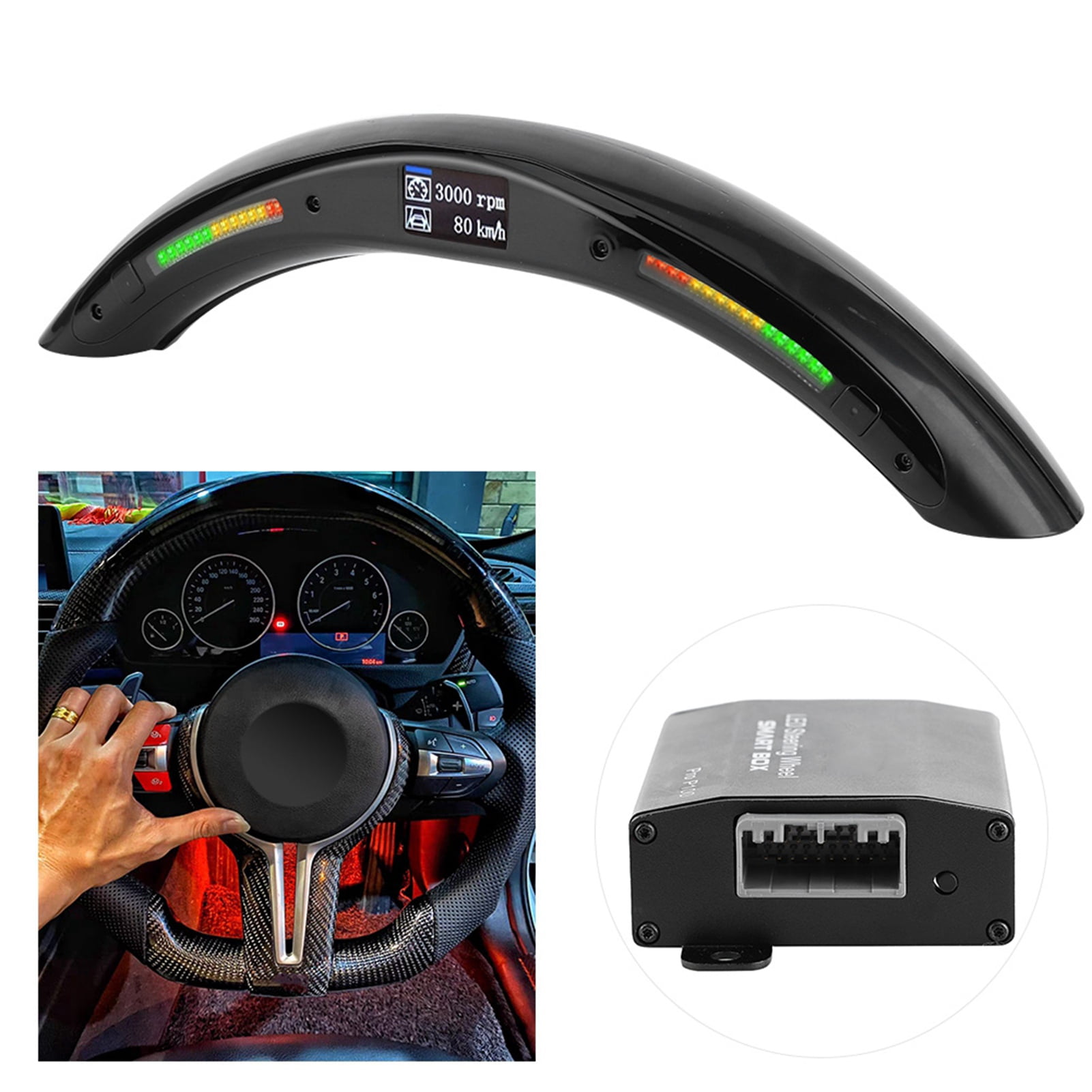 Car Steering Wheel Display , Akozon 4th Gen LED Performance Steering