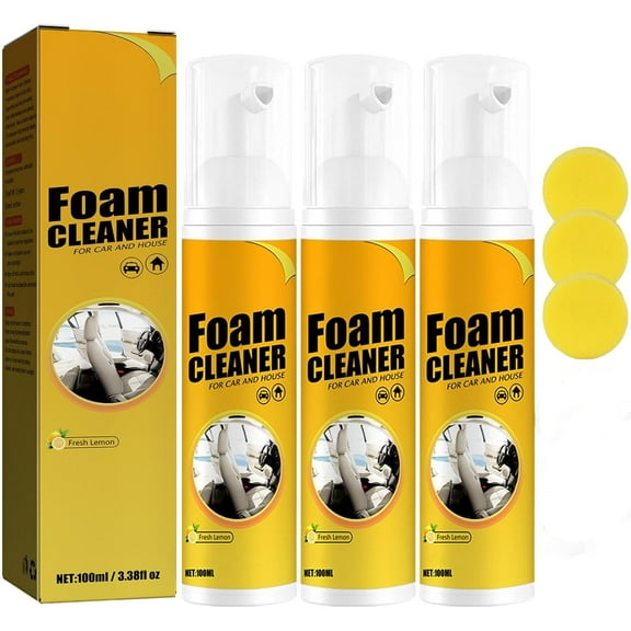 Car Steering Wheel Foam Cleaner, 100ml Foam Cleaner For Car Interior, Multifunctional Interior Cleaner, Effective Grease And Dirt Removal