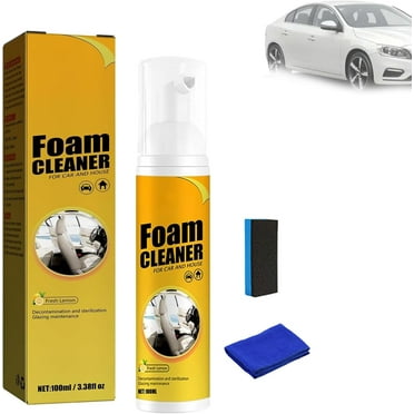 Car Steering Wheel Foam Cleaner,Foam Cleaner For Car Interior,FoamCleaner All Purpose Heavy Duty,CarDetailing Kit Interior Cleaner Foam, Multi-Functional CarCleaner For Upholstery Leather Seats (1)