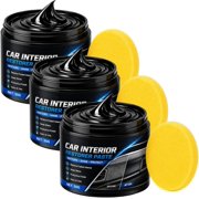 Car Steering Wheel Leather Repair Cream, Pro Leather Repair Cream ,Multi-purpose Car Interior Repair Paste, Wax with Deep Penetrating Color Restoration, Car Black Trim Restorer,Automotive Waxes
