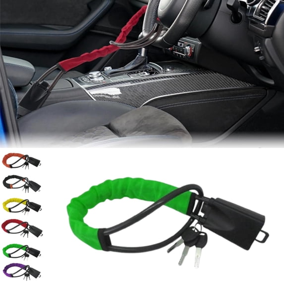 Car Steering Wheel Lock Heavy Duty Antitheft Device For Truck SUV Van RV With 3 Keys