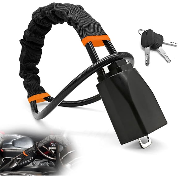 Car Steering Wheel Lock, Seat Belt Lock, Anti-Theft Device, Max 17 Inch Length, Small and Light-Weight, Multi-Functional, Fit Most Vehicle, SUV, Golf Cart Security (Black)