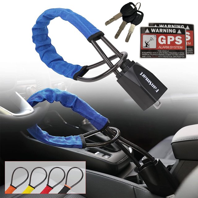 HOYUFEI Universal AntiTheft Car Steering Wheel Lock with 3 Keys, Vehicle Security Device for