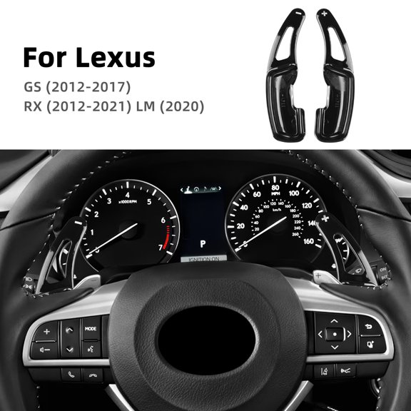 Car Steering Wheel Paddle Shifter ABS Material for 2012-2017 Lexus GS & 2012-2021 Lexus RX Car Interior Accessories, Black