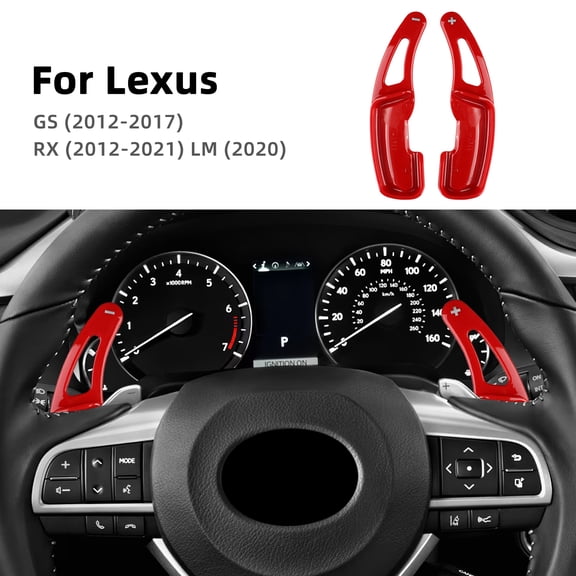 Car Steering Wheel Paddle Shifter ABS Material for 2012-2017 Lexus GS & 2012-2021 Lexus RX Car Interior Accessories, Red