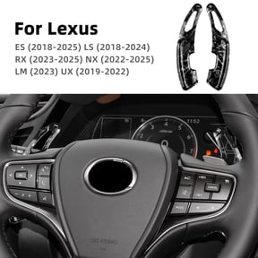 Car Steering Wheel Paddle Shifter ABS Material for 2018-2025 Lexus ES & 2023-2025 Lexus RX Car Interior Accessories 2pcs, Black Forged Pattern