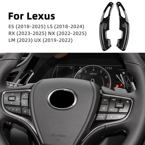 Car Steering Wheel Paddle Shifter ABS Material for 2018-2025 Lexus ES & 2023-2025 Lexus RX Car Interior Accessories 2pcs, Black