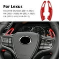 thumbnail image 1 of Car Steering Wheel Paddle Shifter ABS Material for 2018-2025 Lexus ES & 2023-2025 Lexus RX Car Interior Accessories 2pcs, Red Carbon Fiber, 1 of 8