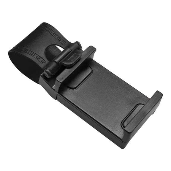 Car Steering Wheel Phone Holder, Portable No-Hands Smartphone Mount Clip, Adjustable Cellphone Stand Clamp, Universal Automobile Cell Phone Cradle for Most Devices