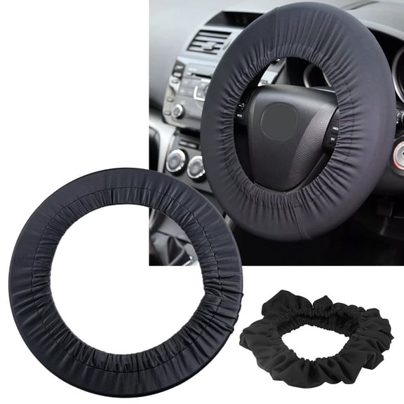 Car Steering Wheel Stretch Scratch Protector Black Cover Auto Accessories