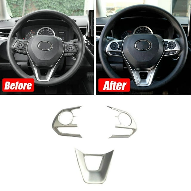 Car Steering Wheel Switch Cover Trim Matte Chrome For Toyota For RAV4 ...