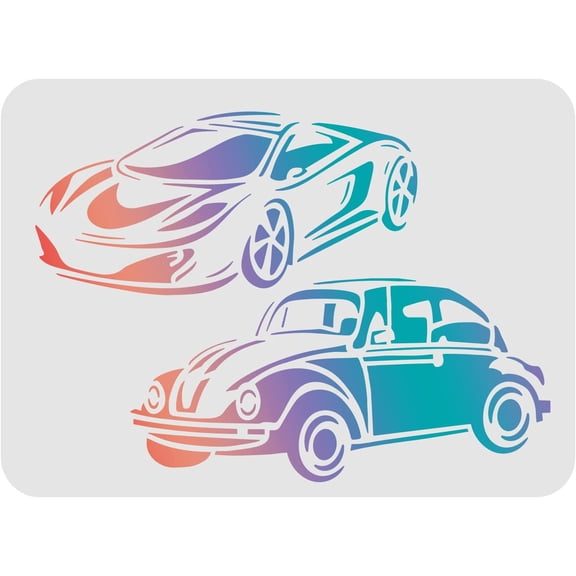 Car Stencils 11.6x8.3inch Sedan Painting Decoration Stencils Sports Car Drawing Stencil for Painting on Wood Floor Wall Fabric Colorful DIY