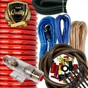 Car Stereo 4-Gauge Cable Kit Amplifier for Mounting RCA 3500W Subwoofer Bass Wiring