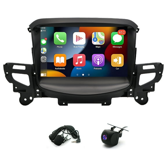 Car Stereo 9" Android 14 4GB+64GB GPS Navigation for Chevrolet Caprice PPV 2014-2017 with CarPlay Android Auto WiFi Bluetooth SWC Mirror Link Split Screen