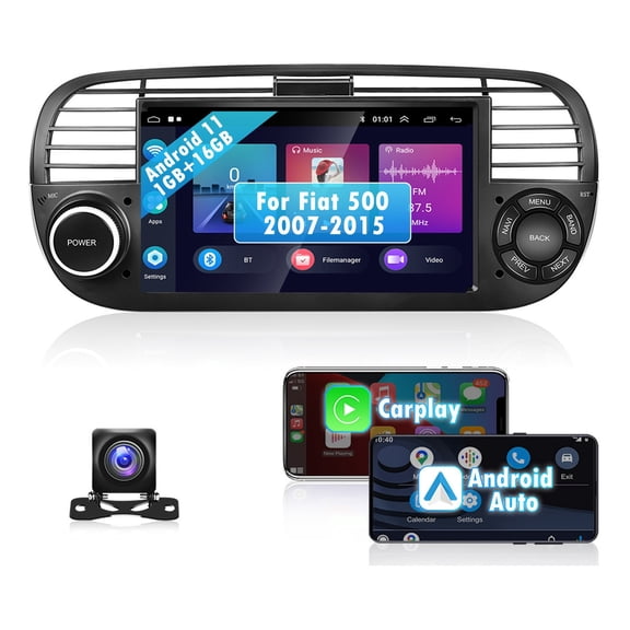 Car Stereo Android 11.0 Carplay Hi-fi for Fiat 500