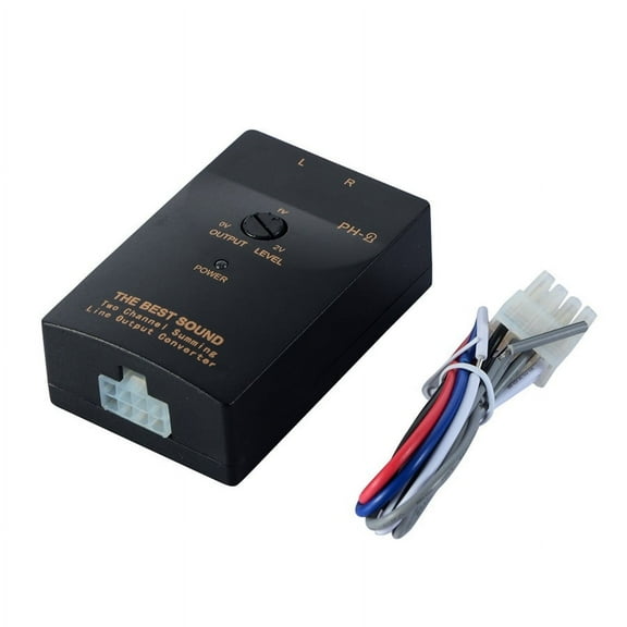 Car Stereo Audio RCA Speaker High To Low Level Line Converter With Adapter Wire