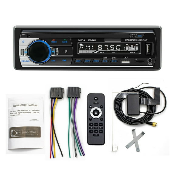 Car Stereo DAB+AM/FM TF DAB-520 MP3 Player Radio Audio USB SD AUX IN Bluetooth-Compatible Multimedia Autoradio Player ,Enhancing Audio Experience