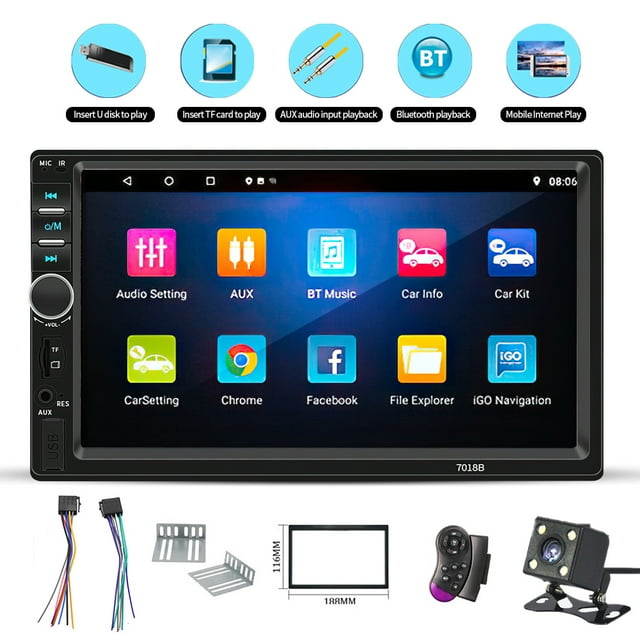 Car Stereo Double Din Bluetooth Car Radio,DFITO 7 Inch Car MP5 Player 2