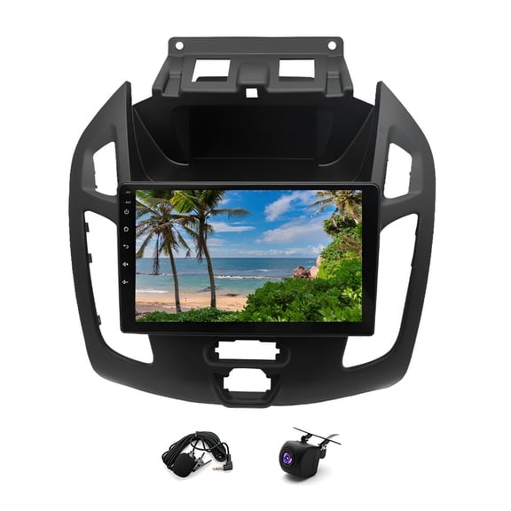 Car Stereo Head Unit 9 Inch 2GB+32GB Wireless CarPlay Split Screen AHD Camera Fits for Ford Transit Connect 2014-2018
