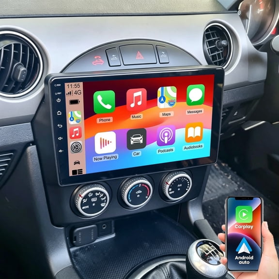 Gsuatey Car Stereo for Mazda MX-5 2006-2021 with Carplay&Android Auto,9 Inch Car Radio with Mirror Link Bluetooth FM/RDS WiFi GPS Navigation SWC Dual USB+AHD Backup Camera