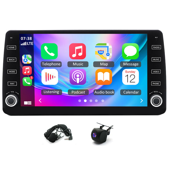 Car Stereo Radio 10-inch GPS Navigation Android 14 Car Player for Toyota RAV4 2019-2023 High and Base Trim with Carplay Android Auto WiFi BT Quad Core 2+64G SWC with AHD Camera