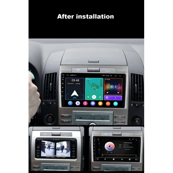 Car Stereo Radio 9-inch Android 15 GPS Navigation for Toyota Corolla Verso AR10 2004-2009Mid-level and Base TrimCar Player with Carplay Android Auto FM/RDS DSP WiFi Bluetooth 4+64G Mirror Link