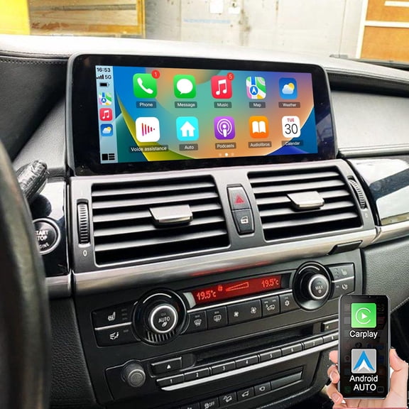 Car Stereo Radio for BMW X5 F15 X6 F16 2014-2017 with NBT System with Wireless CarPlay Android Auto, 10.25 inch Touch Screen Car Player with Mirror Link Wifi GPS FM Bluetooth Retain Original Amplifer