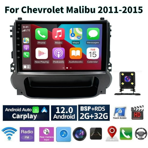 Car Stereo Radio For Chevrolet Malibu 2011-2015 Android 13 Carplay Android Auto WIFI HD Touch Screen GPS Navi, FM/SWC Bluetooth