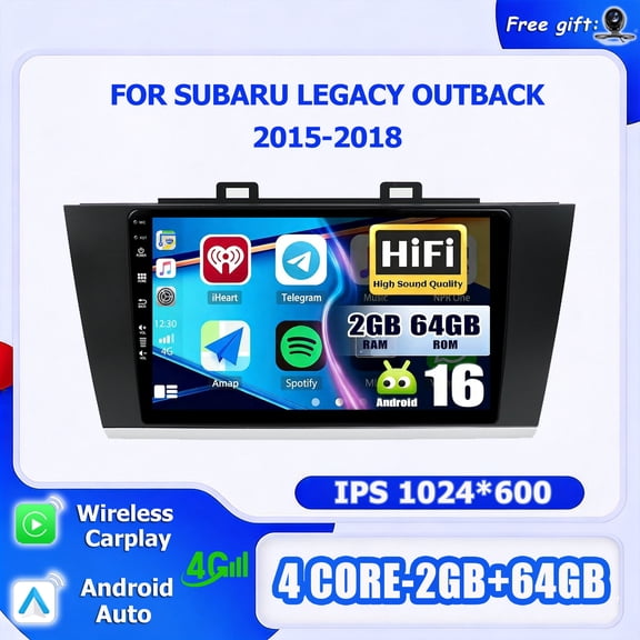 Car Stereo Radio For Subaru Legacy Outback 2015-2018 Android 16 2G RAM+64G ROM Carplay Android Auto