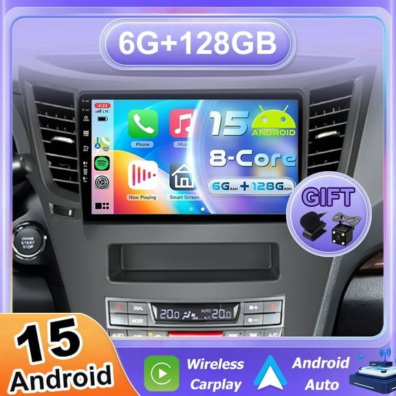 Car Stereo Radio  For Subaru Outback Legacy 2009-2014 Android 15 6G RAM+128G ROM Carplay Android Auto