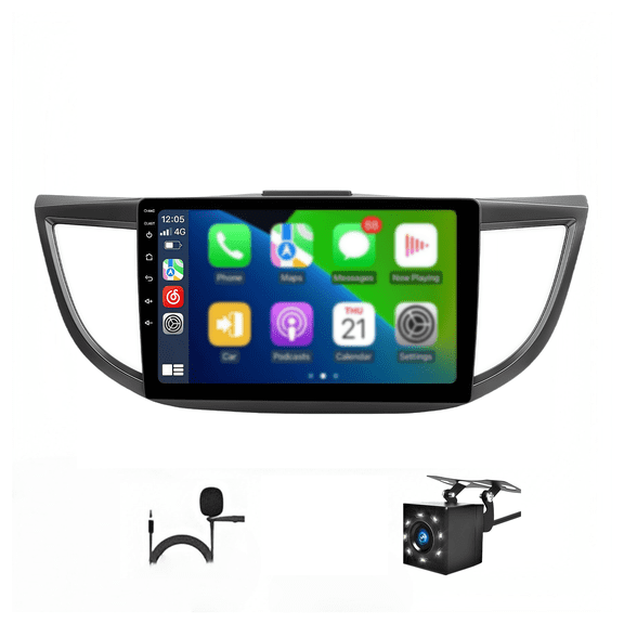 Car Stereo Radio For Honda CRV 2012 2013 2014 2015 2016, 2+64GB10.1 Inch Touch Screen GPS, Car Radio Wireless CarPlay Android Auto, Backup Camera/WiFi/FM/RDS/Bluetooth-2+64GB