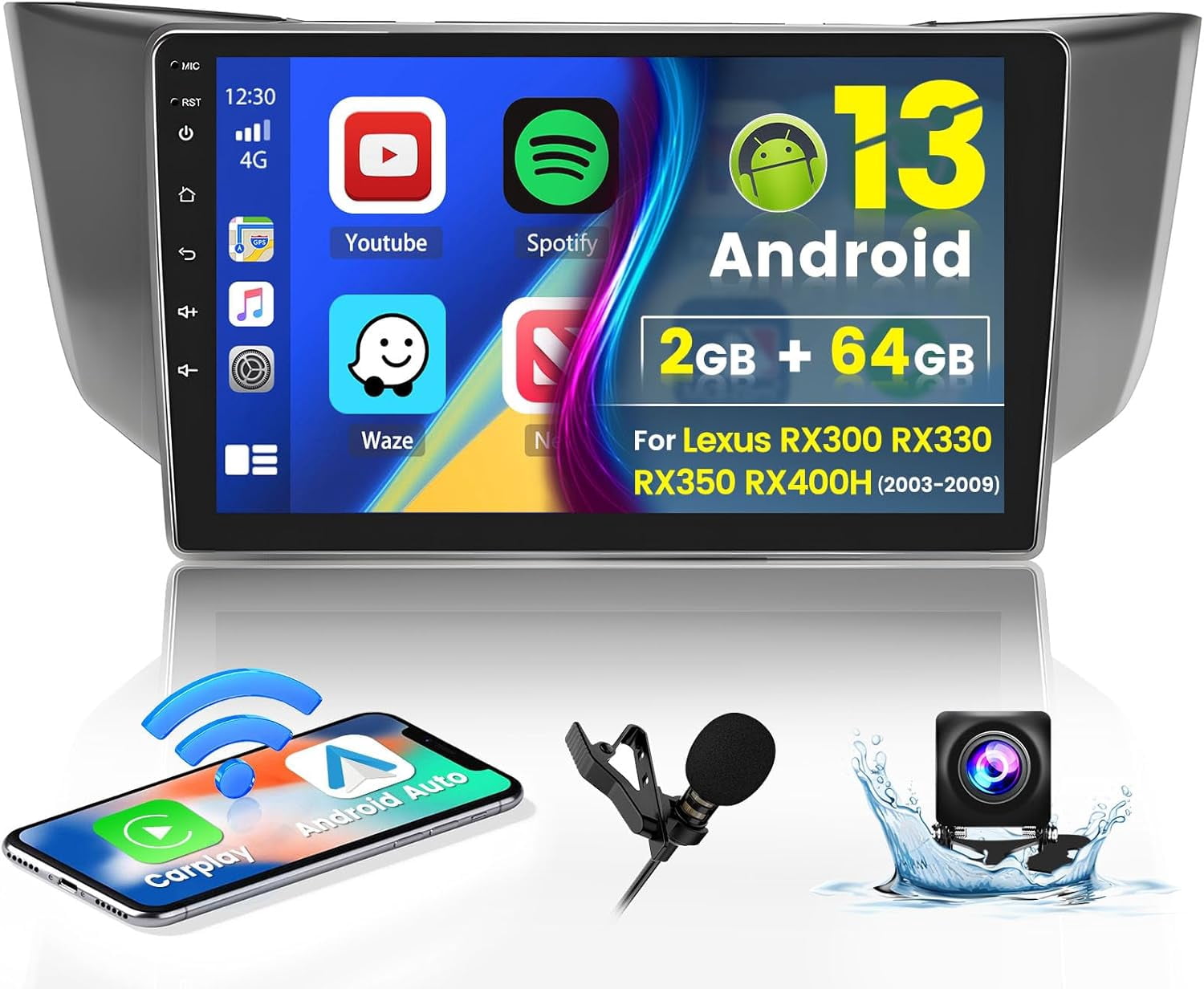 Car Stereo Radio for Lexus RX300 RX330 RX350 RX400H 2004-2009 with ...
