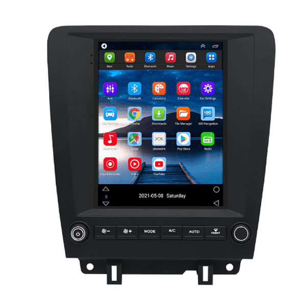 Car Stereo Radio for Ford Mustang 2010-2014 9.7 Inch Android 13 Touchscreen Wireless Carplay, Car Radio 4+64G Wifi GPS Navigation Android Auto