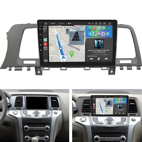 Car Stereo Radio for Nissan Murano Z51 2008-2014 9" Android 13 Touchscreen Wireless Carplay, Car Radio 4+64G Wifi GPS Navigation Android Auto