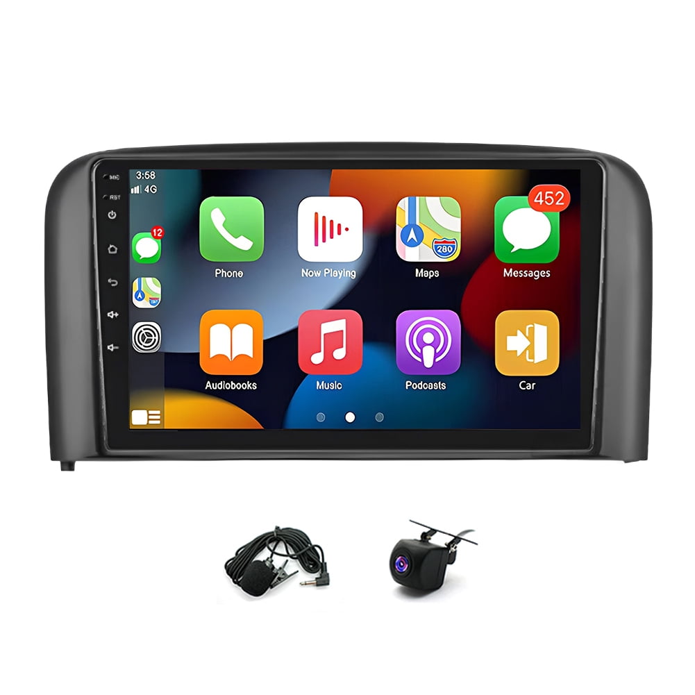 Car Stereo Radio for Volvo S80 2004-2008 9 Inch Android 13 Touchscreen Wireless Carplay, Car Radio 4+64G Wifi GPS Navigation Android Auto