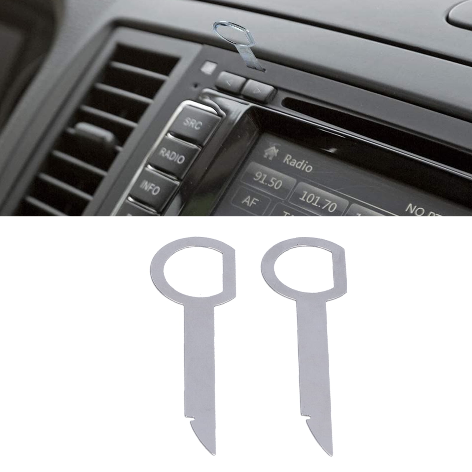 Car Stereo Removal Tool, DIN Release Keys Metal Car Removal Tool Key