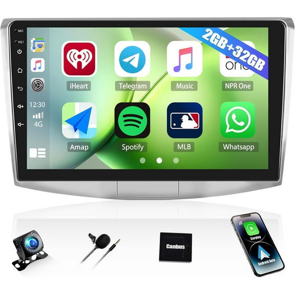 Car Stereo for Volkswagen VW Passat 2006-2011 / VW CC 2009-2017 with Wireless CarPlay Android Auto 10" Touch Screen Android 13 Car Radio with GPS Navigation Bluetooth WiFi RDS FM Backup Camera 2G+32G