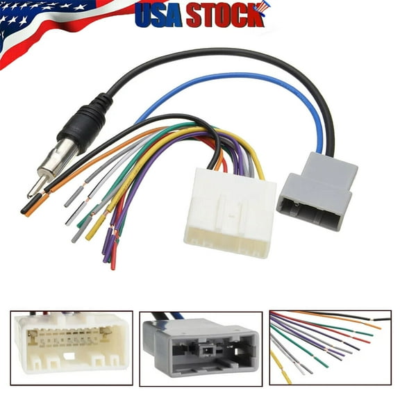 Car Stereo Wiring Harness Adapter CD Radio Cable Install Plugs Fit Nissan70-7552