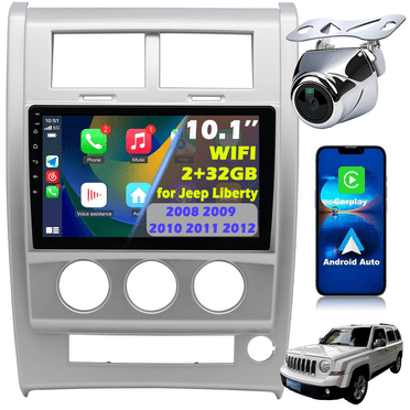 Docreld Car Stereo for Jeep Liberty 2008 2009 2010 2011 2012,10.1 Inch IPS,Car Radio,Carplay/Android,Bluetooth &GPS,2+32GB,With reversing camera