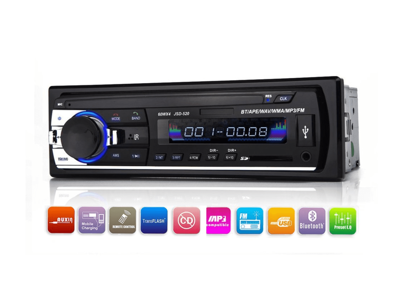 Car Stereo with Bluetooth,In-Dash Single Din Car Radio, Car MP3 Player ...